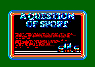 Question Of Sport (A)