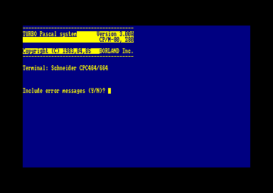 Turbo Pascal System V3.00a
